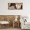 Stupell Industries Dashing Brown Horse Floater Framed Canvas Wall Art Design by Nina Blue